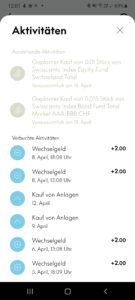 Kaspar& automatisches Investieren mittels Aufrunden